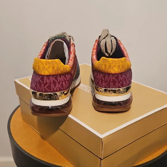 Michael Kors Blue and Red Patterned Sneakers - Picture 5 of 9